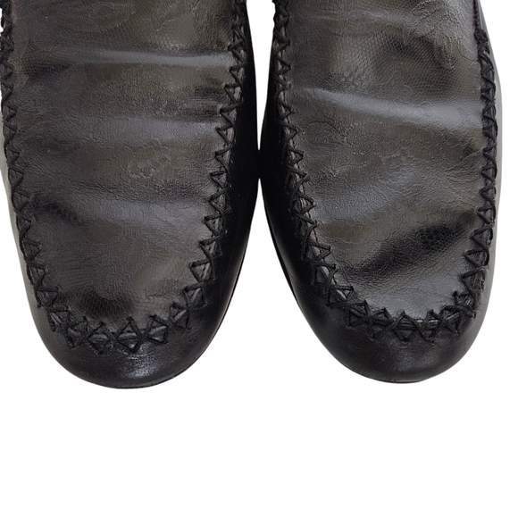 Escada Sport Black Embossed Slip-On Loafers Made in Italy 8.5 B - Picture 3 of 12